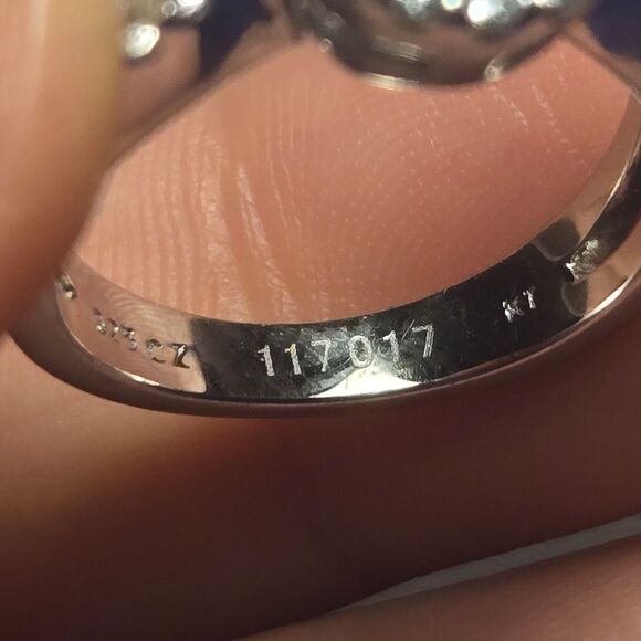 Romance Engagement Sterling Silver Ring Sz 6 - Picture 8 of 10
